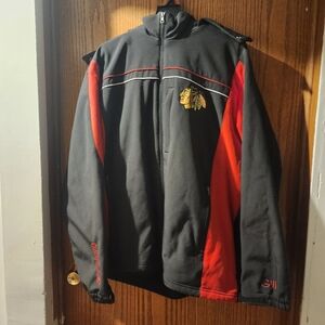 NHL G III Chicago Blackhawks Black and Red Men's Jacket XL